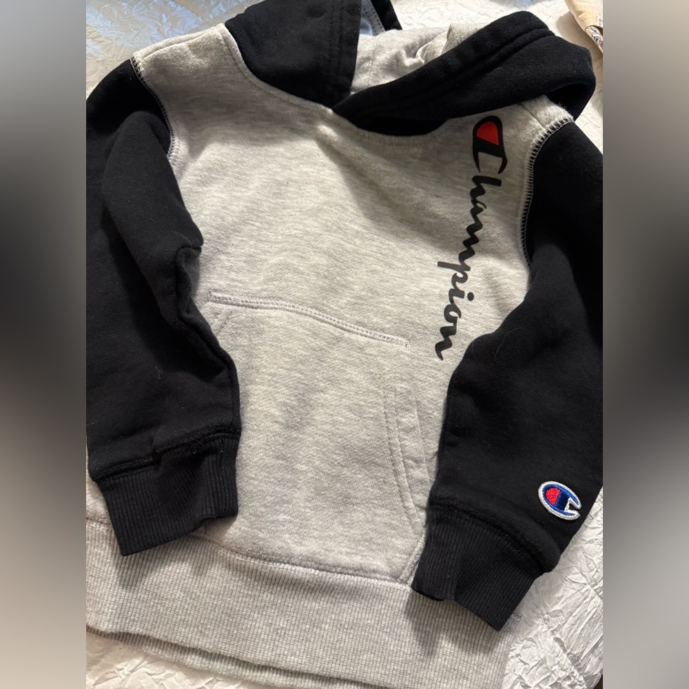 Champion Black and Gray Raglan Sweatshirt